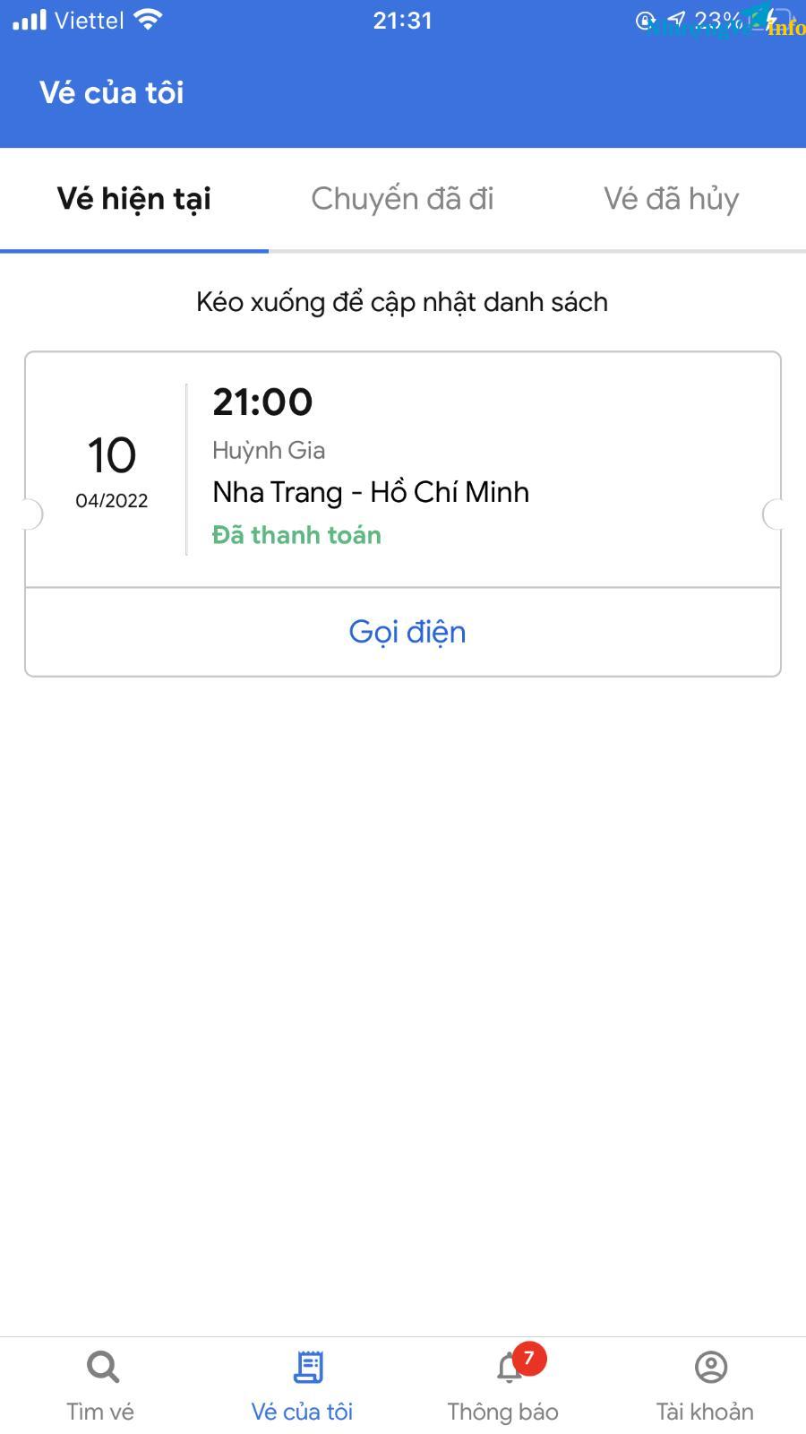 Ảnh cần pass lại vé xe ạ do có việc đột xuất