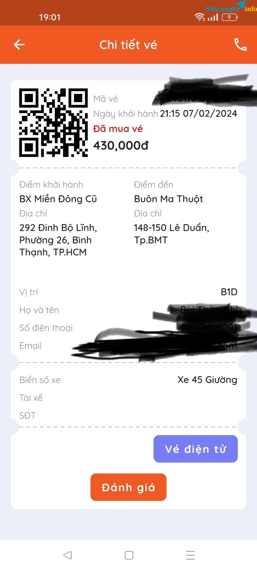 Ảnh Xe kumho SG đi buôn mê ( vé tết)