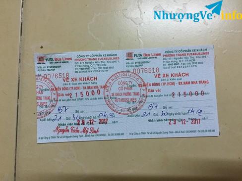 Ảnh NHƯỢNG VÉ XE TP.HCM - NHA TRANG NGÀY 20 AL (4/2/2018)