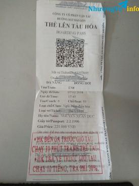 Ảnh Vé tàu lửa