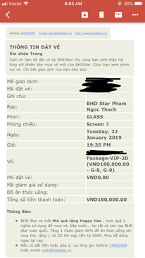 Ảnh Pass vé xem Glass G9, G8