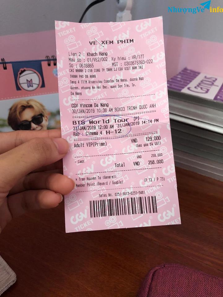 Ảnh MIÌnh coÌ 2 veÌ BTS câÌn pass laÌ£i