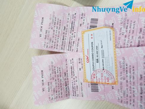 Ảnh 1 cặp vé 2D CGV Nguyễn Chí Thanh phim Avenger: Endgame + combo bỏng nước