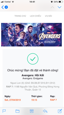 Ảnh Vé phim End Game galaxy