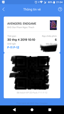 Ảnh Pass vé BHD