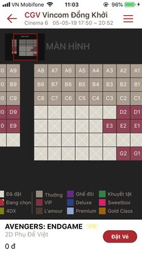 Ảnh Pass lại vé Endgame CGV tối 5/5/2019