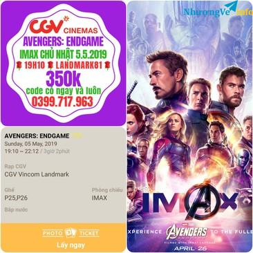 Ảnh CẶP VÉ CGV IMAX AVENGERS: END GAME 19H10 CN 5.5 LANDMARK 81