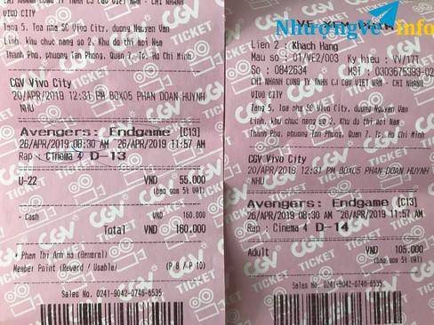Ảnh Vé xem phim CGV AVENGERS: END GAME