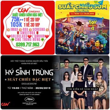 Ảnh HỖ TRỢ BOOK VÉ CGV SUẤT CHIẾU SỚM TOY STORY 4 & KÝ SINH TRÙNG