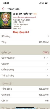 Ảnh 10 Evoucher CGV 2D có ÁP DỤNG  đc ngày TẾT