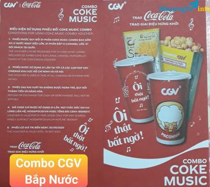 Ảnh COUPON CGV COMBO BẮP NƯỚC ĐỔI TẠI QUẦY HSD 30.9