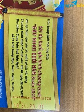 Ảnh CẦN PASS LẠI CẶP VÉ " Táo quân 2021" ngày 26,28/01 TẠI CUNG VIỆT XÔ HÀ NỘI