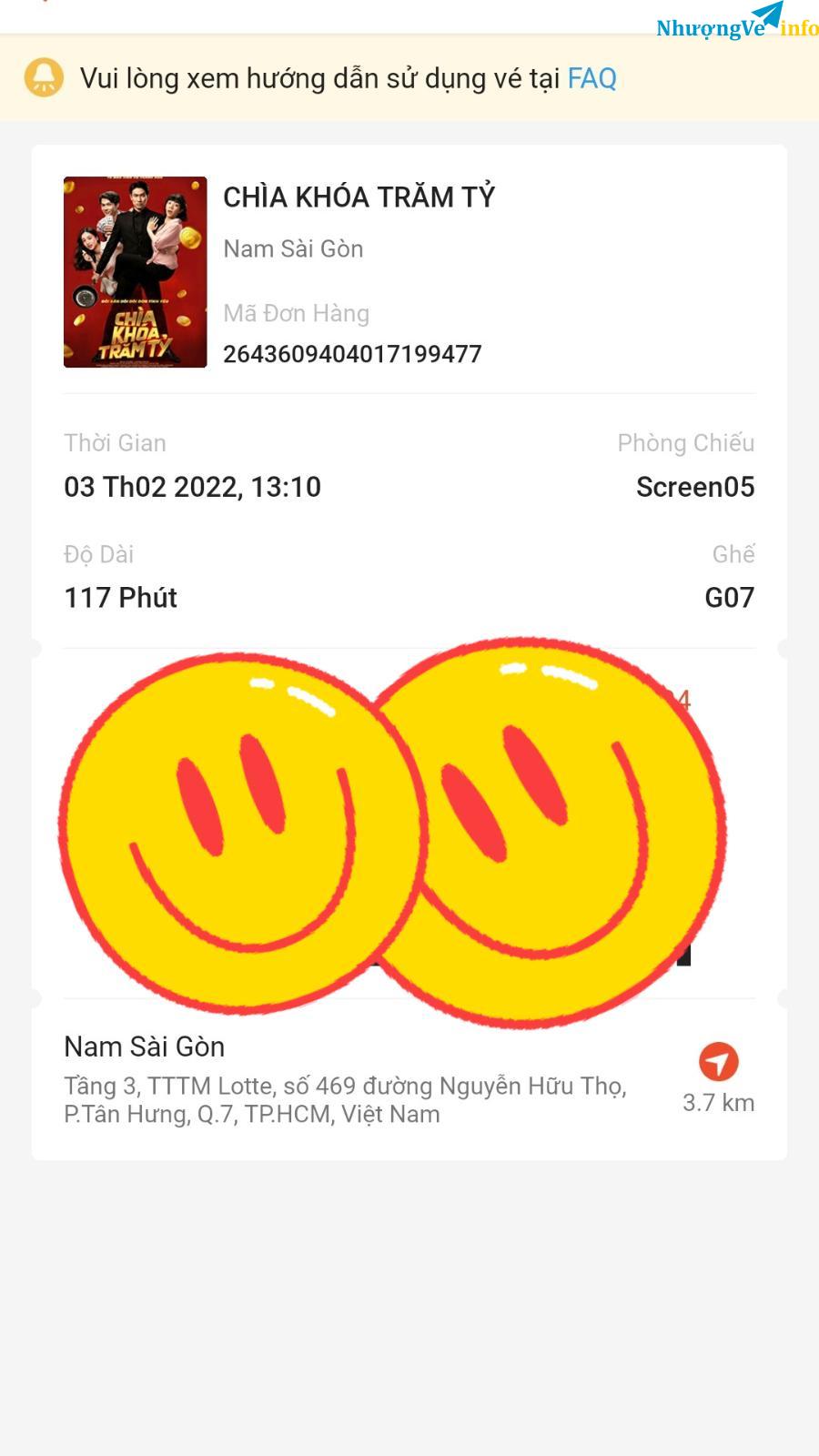 Ảnh Cần nhượng lại 1 vé Chìa khóa trăm tỷ