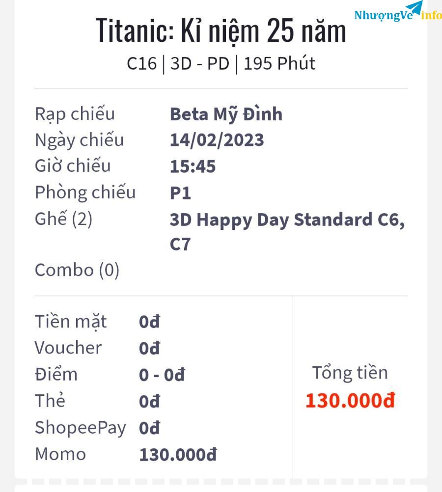 Ảnh Titanic: kỉ niệm 5 năm rạp beta mỹ đình