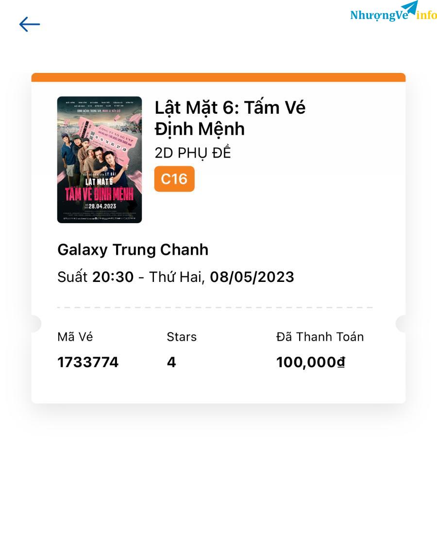 Ảnh Pass vé phim Lật mặt