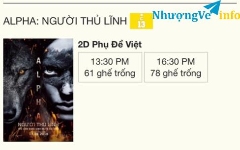 Ảnh Vé xem phim ALPHA-NGƯỜI THỦ LĨNH tại CGV Indochina Plaza Cầu Giấy Hà Nội