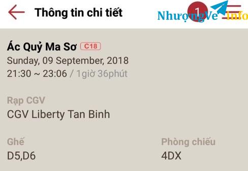 Ảnh Bán Vé The Nun 4DX CGV HOÀNG VĂN THỤ 320K/2 vé
