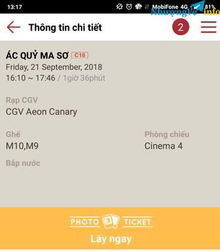 Ảnh Mình Đặt Nhầm Ngày Chiếu Nên Muốn Nhượng Lại Vé.
