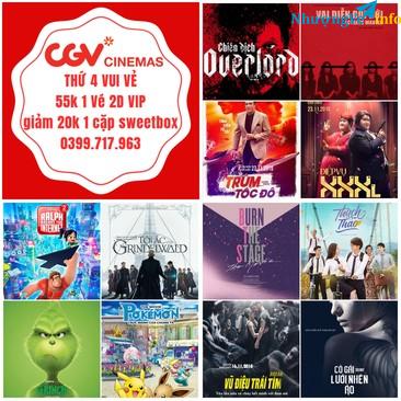 Ảnh Vé cgv áp dụng tất cả các rạp THỨ 4 28.11