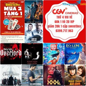 Ảnh Vé cgv áp dụng tất cả các rạp mua 2 tặng 1