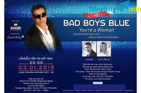Ảnh Bán vé Đêm nhạc Bad boy blue in Viet Nam 3/1/2019
