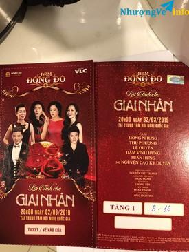 Ảnh Cần nhượng lại cặp vé vip Liveshow Giai nhân 02/03 TTHNQG