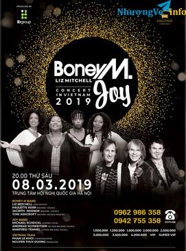 Ảnh Bán cặp vé mời VIP Liveshow Boney M and Joy 8/3