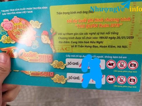 Ảnh Vé Táo quân 2019 ngày 26/1/2019