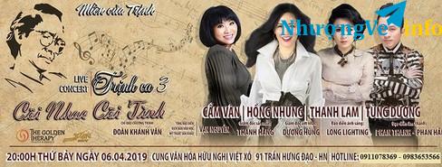Ảnh Bán vé Đêm nhạc Trịnh Công Sơn-Trịnh Ca 3 "Cõi nhạc cõi tình" ngày 6/4/2019 tại Cung văn hóa Việt Xô