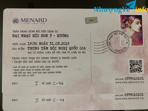 Ảnh Vé ca nhạc Menard Son 3 Hương ngày 31/3