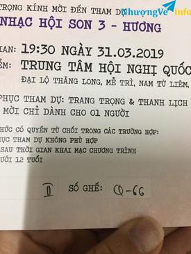Ảnh VE đại nhạc hội son 3 hàng Q tầng 2