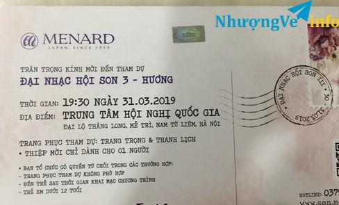 Ảnh Vé VIP: Đại nhạc hội Son 3 tối nay 31/03