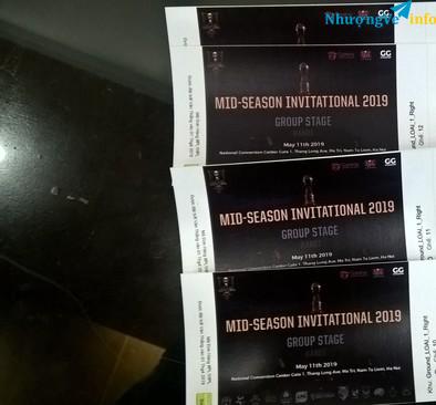 Ảnh Vé sự kiện MSI LOL 2019 các ngày 11, 12, 13 / 5 Loại tier 1 chỗ nghồi đẹp