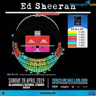 Ảnh Bán 1 vé Ed Sheeran Thailand 2019 khu B