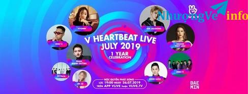 Ảnh BÁN VÉ V HEARTBEAT LIVE 26 / 7 – LIÊN Hệ mua vé 0932762765. A Huy