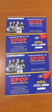 Ảnh Vé Super Vip Đại Nhạc Hội Việt Hàn KPOP 24/8 Tại svd Mỹ Đình