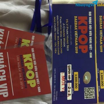 Ảnh 02 vé đêm nhạc hội KPOP siêu Vip kèm thẻ đeo khách vip luôn