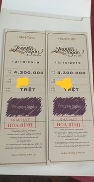 Ảnh Cần pass lại 1 cặp vé truyện ngắn và 1cap vé an ngay trung tâm giữ gần sk luôn