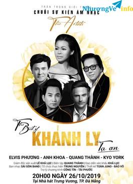 Ảnh DƯ 5 VÉ TIÊU CHUẨN LIVESHOW THE BEST OF KHÁNH LY: TẠ ƠN