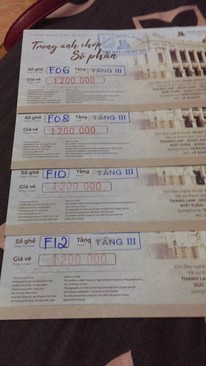 Ảnh CẦN NHƯỢNG LẠI 2 CẶP VÉ ĐÊM NHẠC PHÚ QUANG 30.31 tháng 10