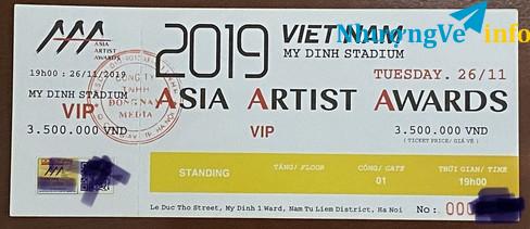 Ảnh Vé xem AAA ngày 26/11 tại Mỹ Đình 2,9tr/vé