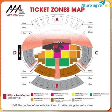Ảnh Vé AAA 2019 gần sân khấu 2,5tr còn 850k