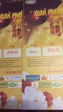 Ảnh CẦN NHƯỢNG LẠI CẶP VÉ MỜI TẦNG 1 CHƯƠNG TRÌNH XUÂN PHÁT TÀI 28/12/2019