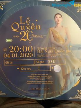 Ảnh Cần nhượng lại cặp vé Vip Qshow2 Lệ Quyên - 4/1 TTHNQG