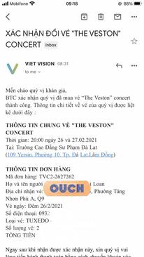 Ảnh Pass lại vé concert Hà Anh Tuấn