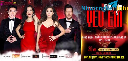Ảnh BÁN VÉ LIVESHOW MỘT NGÀY YÊU EM, NGÀY 1-2/10/2020 . HOTLINE: 0942 755 358