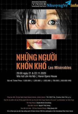 Ảnh Bán vé nhạc kịch Những người khốn khổ ngày 21;22;23;24 tháng 11 năm 2020 tại Nhà hát lớn Hà Nội
