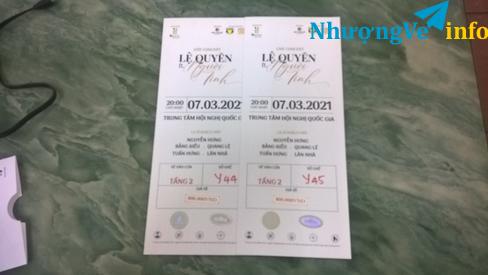 Ảnh Bán cặp vé Lệ Quyên Người Tình 10/4 Hà Nội