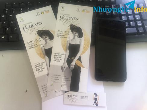 Ảnh Pas lại cặp vé Lệ Quyên tại TTHNQG ngày 10/4 dưới giá gốc vé tầng 1 đẹp giữa sân khấu