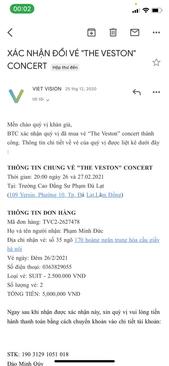 Ảnh Bán vé Concert của Hà Anh Tuấn hạng Suit